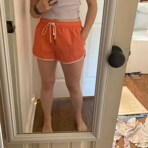 Orange athletic shorts